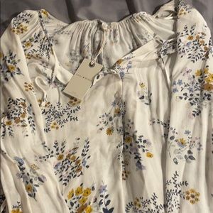 NWT floral Lucky Brands top L